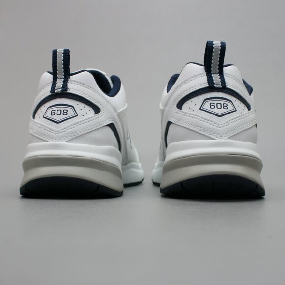 New Balance Mens 10.5 2E Wide 608 v5 White Blue Training Shoes Sneakers MX608WN5 - Picture 3 of 12